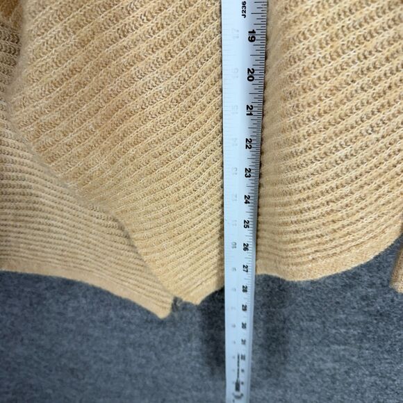 Nine West Cardigan Woen XS Beige Open Front Collared Long Sleeve Knit Wool - Picture 6 of 7